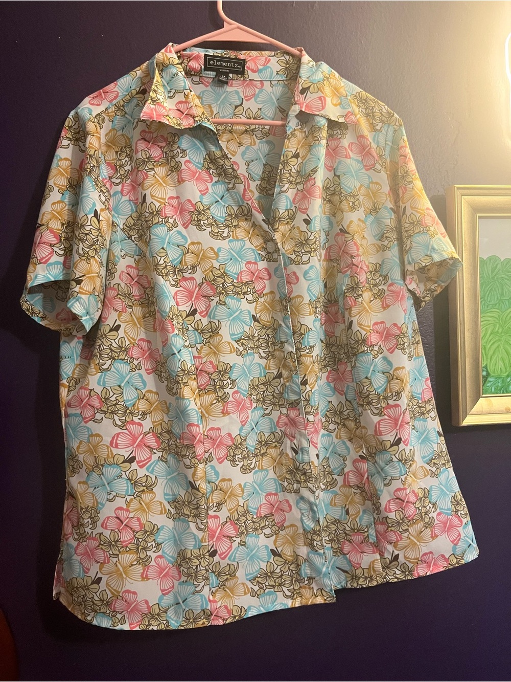 PLUS SIZE floral and butterfly blouse
